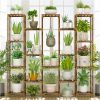 Plant stand indoor outdoor, 17 tier large tall plant stand for indoor plants multiple, wooden plant stand table for living room garden patio window