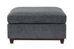 Modular Living Room Furniture Ottoman Ash Chenille Fabric 1pc Cushion Ottoman Couch