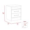 Philadelphia Nightstand, Two Drawers, Concealed Shelf