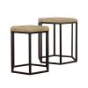 Natural and Black 2-Piece Nesting Table