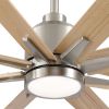 84" Brushed Nickel Lowe Profile Ceiling Fan with Light