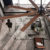 84" Black Lowe Profile Ceiling Fan with Light