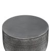 Johnsen - Metal Coffee Table - Antique Silver