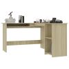 L-Shaped Corner Desk Sonoma Oak 47.2"x55.1"x29.5" Engineered Wood