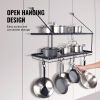 VEVOR Pot Rack Wall Mounted, 30 inch Pot and Pan Hanging Rack, Pot and Pan Hanger with 12 S Hooks, 55 lbs Loading Weight, Ideal for Pans, Utensils, Co