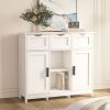 Storage Cabinets,Wooden Floor Cabinet,with Drawers and Shelves Storage Cabinets,Accent Cabinet for Living Room,Bedroom,Bathroom Furniture Home Decor(W
