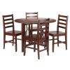 Alamo 5-Pc Round Drop Leaf Table with 4 Hamilton Ladder Back