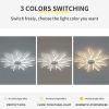 36In Ceiling Fan with Lights Remote Contro Dimmable LED,6 Gear Wind Speed Fan Light