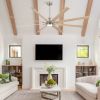 84" Brushed Nickel Lowe Profile Ceiling Fan with Light