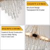 (Same as W1340102274/L5004) Gold Crystal Chandeliers,Large Contemporary Luxury Ceiling Lighting for Living Room Dining Room Bedroom Hallway (Bulbs Not