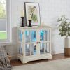 LED Curio Display Cabinet,Antique Display Cabinet with Adjustable Shelves