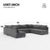 [Video]116*86'' Modular Sectional Sofa,Reversible U Shaped Chenille Couch Set,Free Combination,Minimalist Style Indoor Furniture