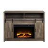 Tobias Rustic Oak Finish Fireplace
