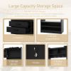 4-in-1 Detachable Hall Tree with Storage and 7 Hooks, Multiple Functions Hallway Coat Rack with Storage Drawers and Cabinet, Black Shoe Bench for Entr