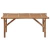 Folding Patio Bench with Cushion 46.5" Bamboo