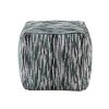 Modern Pouf Multi-Color Fabric Upholstered Ottoman, Non-Slip Floor Pouf, Bean Bag Chair, 1pc Sitting Pouf