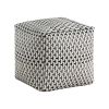 Square Pouf Jacquard Fabric Upholstery Modern Ottoman, Footstool, Non-Slip Floor Pouf, Bean Bag Chair, 1pc Sitting Pouf