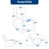 Manual Recliner Chair with Rocker and Swivel in Fabric for Living Room, Yellow