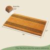 Welcome Doormats Natural Coco Coir Mats with Non Slip PVC Backing Beige Black 30x17 inch Indoor Outdoor Mats for Home & Office Floor Mats for Door Dec