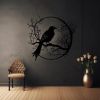Metal Raven Crow Decor - Gothic Halloween Black Metal Wall Art Sign - Unique Halloween Garden Decor