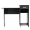 High-quality Integrated Melamine Board Computer Desk with Drawer Black RT