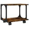 Printer Stand 2-Tier Smoked Oak 16.1"x11"x13.2" Engineered Wood