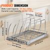 VEVOR Pan and Pot Rack, Expandable Pull Out Under Cabinet Organizer, Cookie Sheet Baking Pans tray Organization, Adjustable Wire Dividers, Steel Lid H