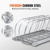 VEVOR Pan and Pot Rack, Expandable Pull Out Under Cabinet Organizer, Cookie Sheet Baking Pans tray Organization, Adjustable Wire Dividers, Steel Lid H