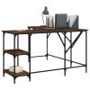 Desk Brown Oak 54.7"x54.7"x29.5" Engineered Wood