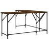 Desk Smoked Oak 58.7"x58.7"x29.5" Engineered Wood