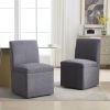COOLMORE 360 Degree Swivel Upholstered Dining Chairs Set of 2 Swivel Dining Room Chairs Kitchen Chairs Casters & Storage Comfy Modern Rolling White Ch