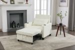 Futon Chair Bed Convertible Chair 3-in-1 Pull Out Sleeper Chair Beds with USB Ports,Wear-resistant and Anti-scratch