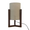 High Quality Hotel European Modern Bed Side nightstand Decorative Led Table/desk Lamp Sylva Table Lamp With Grey Shade 110-120V Faux Linen Suitable fo