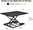 Adjustable Height Standing Desk, Ergonomic Rising Computer Table, Foldable Desk, Portable and Easy to Move