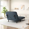 39″ Convertible Chair Bed, Tri-Fold Sofa Bed with Adjustable Backrest & Pillow, Leisure Chaise Lounge Couch with Sturdy Steel Frame for Home & Office