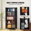 VEVOR Metal Storage Cabinet with Wheels, 75 in Locking Cabinet with 4 Adjustable Shelves & 2 Magnetic Doors, 200 lbs Capacity per Shelf