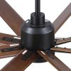 84" Black Lowe Profile Ceiling Fan with Light