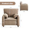 Modern accent chair, Chenille oversized arm chair, 38 inches wide, comfortable cushioned single casual sofa chair, suitable for living room