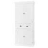 FCH Single Drawer Double Door Storage Cabinet White