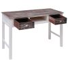 Writing Desk Brown 43.3"x17.7"x29.9" Wood