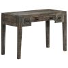 Desk Black 43.3"x19.7"x29.5" Solid Mango Wood