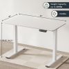 Electric Standing Desk Dual Motor 3 Stages Adjustable Height Desk Home Office Computer Workstation Sit Stand up Desk, 55 x 28