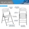 Techni Home Granite White Folding Chairs â€“ Set of 4
