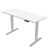 Electric Standing Desk Dual Motor 3 Stages Adjustable Height Desk Home Office Computer Workstation Sit Stand up Desk, 55 x 28