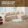 (Video)Compressed Modern Modular Sectional Sofa, L-Shaped Couch Minimalist 2 Pieces Cloud Couch foam Sofa with Pillows for Living Room Apartment