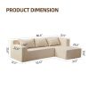 (Video)Compressed Modern Modular Sectional Sofa, L-Shaped Couch Minimalist 2 Pieces Cloud Couch foam Sofa with Pillows for Living Room Apartment