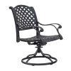Durable Outdoor Dining Swivel Rockers with Cushions, Set of 2, Sandstorm