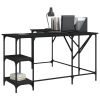 Desk Black 54.7"x54.7"x29.5" Engineered Wood