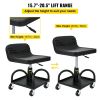 VEVOR Rolling Garage Stool, 300LBS Capacity, Adjustable Height from 15.7 in to 20.5 in, Mechanic Seat with 360-degree Swivel Wheels and Tool Tray, for