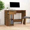 Desk Smoked Oak 39.4"x19.7"x29.5" Engineered Wood